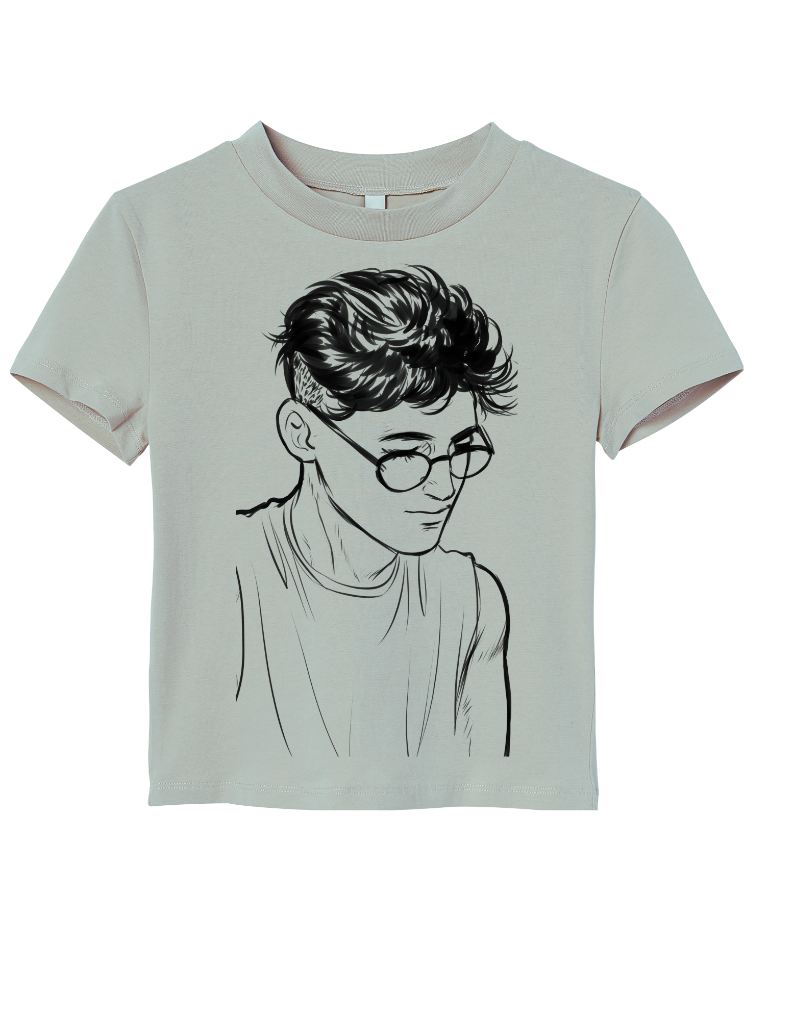Minimalist Boy Sketch T-Shirt