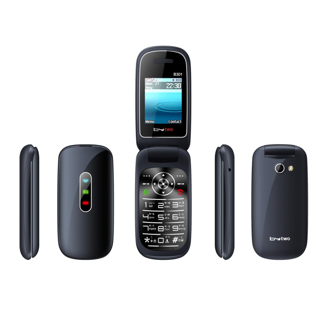 Bytwo 301 Folding Phone Dual Sim (Dark blue)